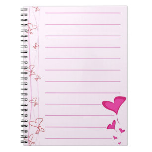Cuaderno Corazones rosados