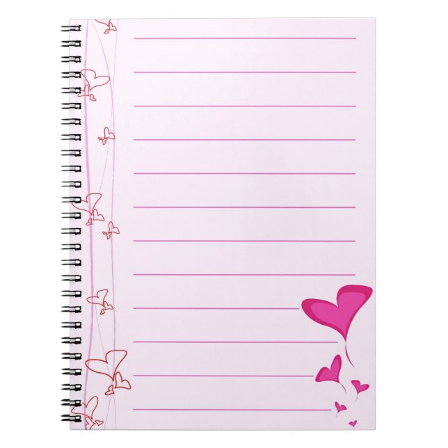 Cuaderno Corazones rosados (Frente)