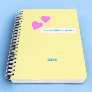 Cuaderno Corazones Rosados Dibujados a Mano Para Soñadores