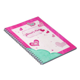 Cuaderno Corazones rosados Jeweld PERSONALIZADO DIARIO JOUN