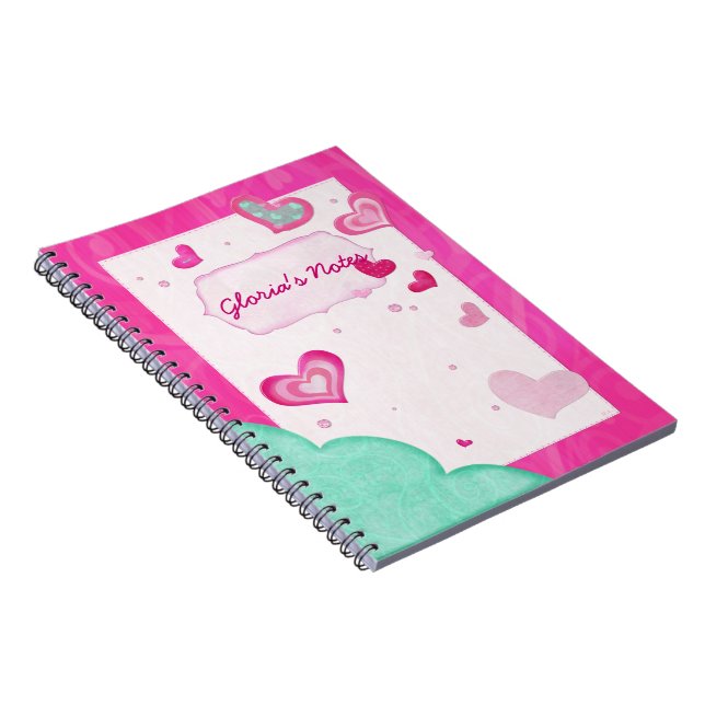 Cuaderno Corazones rosados Jeweld PERSONALIZADO DIARIO JOUN (Lado Derecho)