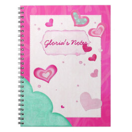 Cuaderno Corazones rosados Jeweld PERSONALIZADO DIARIO JOUN