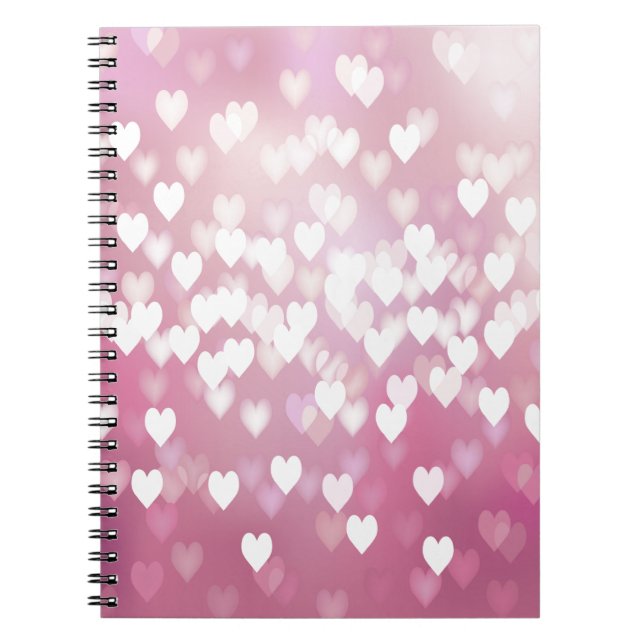 Cuaderno Corazones rosados lindos (Frente)
