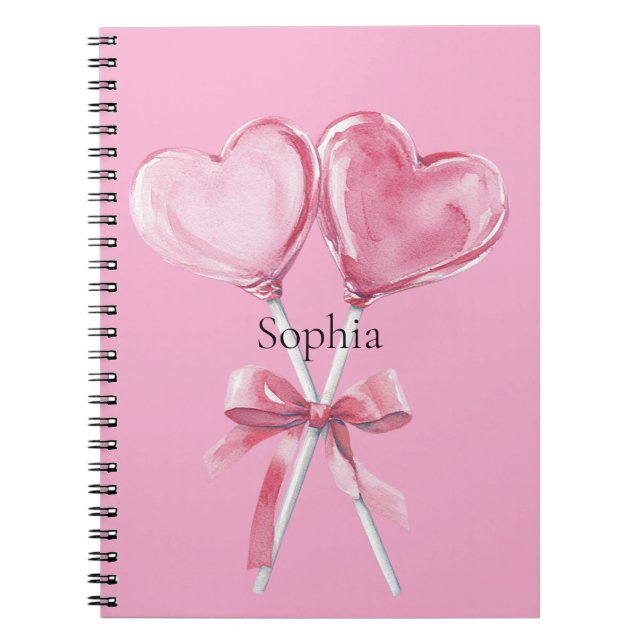 Cuaderno Corazones Rosas (Frente)