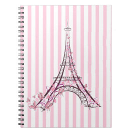 Cuaderno Corazones rosas y mariposas Paris Torre Eiffel