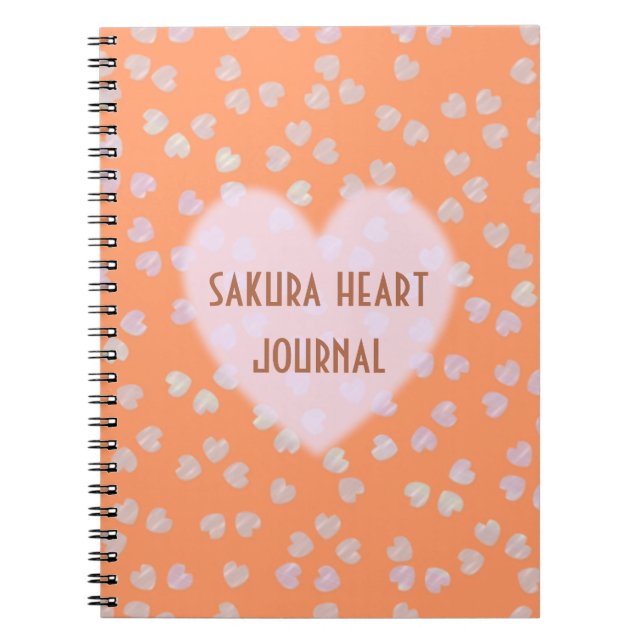 Cuaderno corazones sakura (Frente)