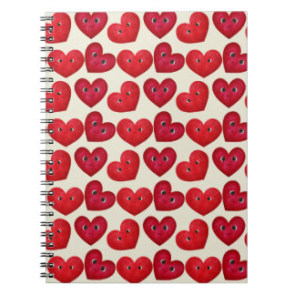Cuaderno Corazones sonrientes lindo patrón sin problemas - 