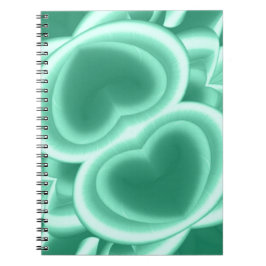 Cuaderno Corazones Verdes Reflejados
