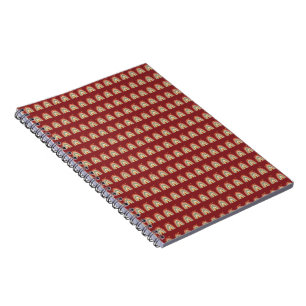 Cuaderno Corbata con patrón de arcoíris boho