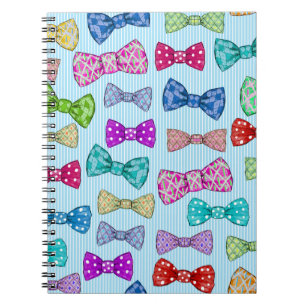 Cuaderno Corbata, rayas azules, acuarela.