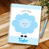 Cordero Azul Amor Oveja Nombre Personalizado Scrip