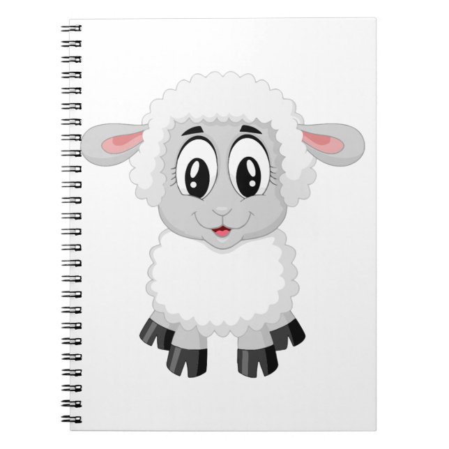 Cuaderno Cordero de granja bebé lindo (Frente)