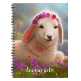 Cuaderno Cordero de Pascua con flores -