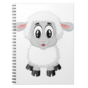 Cuaderno Cordero ovino lindo granja de animales