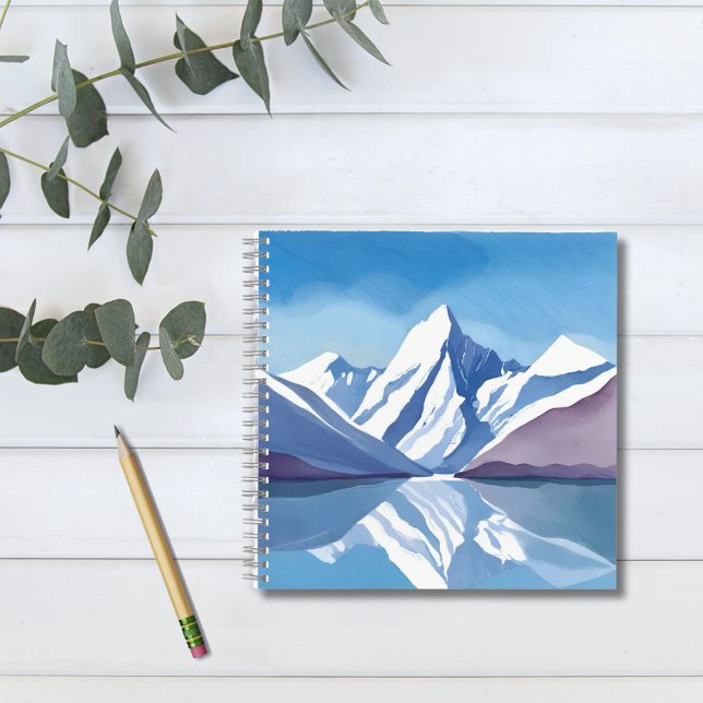 Cuaderno Cordillera | Paisaje de Acuarela Azul (Subido por el creador)
