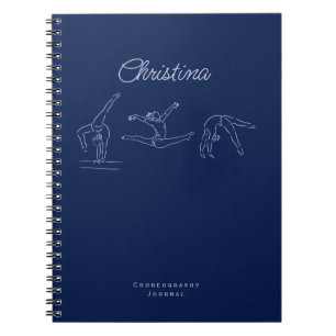 Cuaderno Coreografía de Rutina de Gimnasia con Arte de Líne