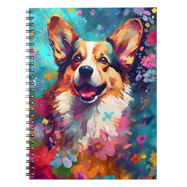 Cuaderno Corgi colorido (Frente)
