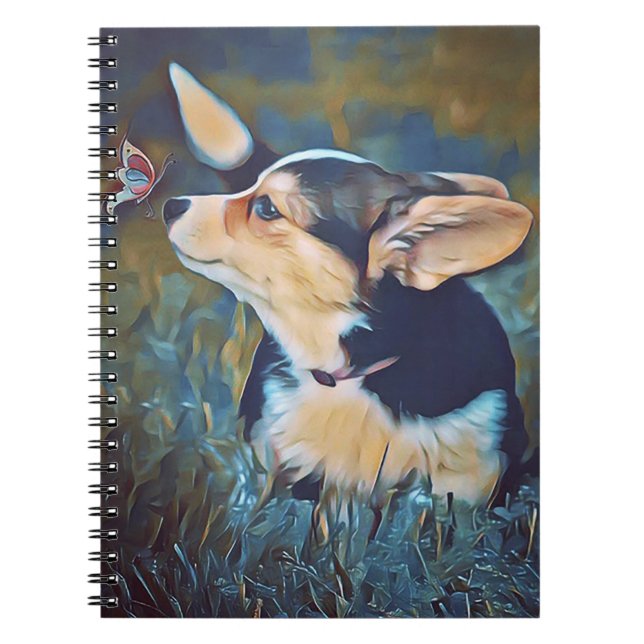 Cuaderno Corgi con la mariposa (Frente)