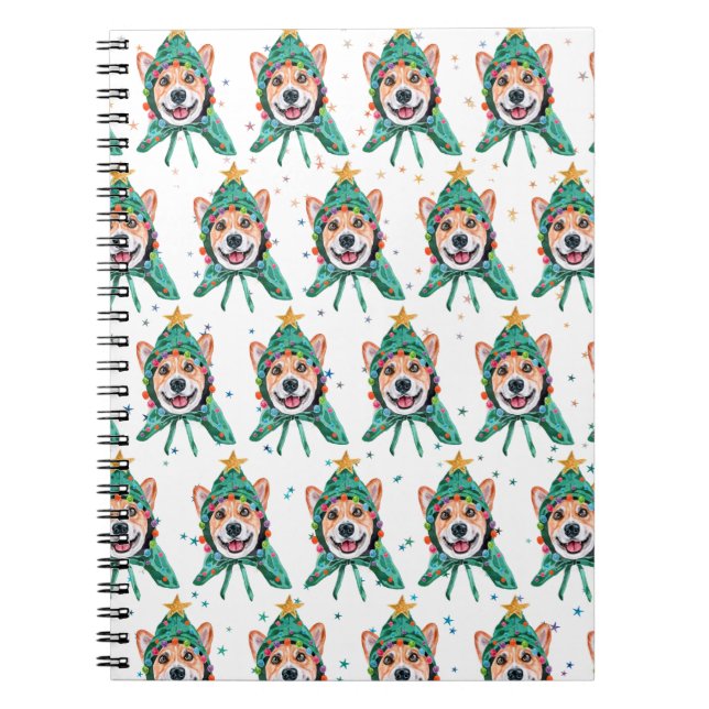 Cuaderno Corgi Dog Breed Christmas (Frente)