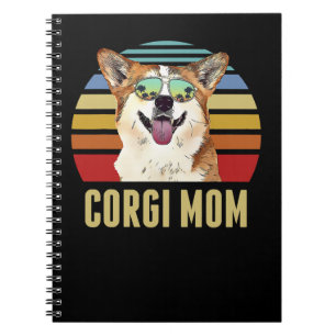 Cuaderno Corgi Dog Corgis Mejor Mamá Perro Que Retro Sunset