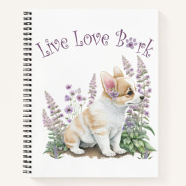 Cuaderno Corgi Dog Mom Floral