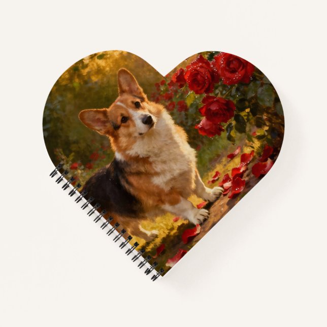 Cuaderno Corgi en las Rosas V (Anverso)