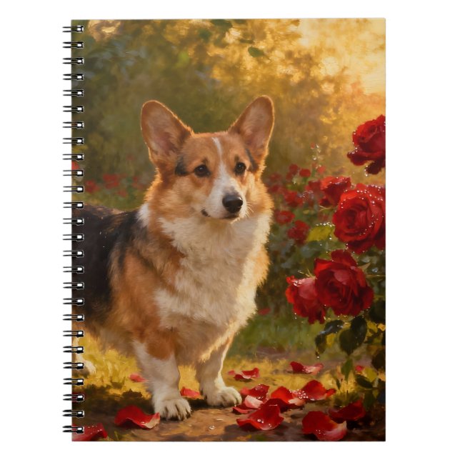 Cuaderno Corgi en las Rosas V (Frente)