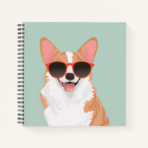Cuaderno Corgi galés de pembroke sonriente lindo para los 