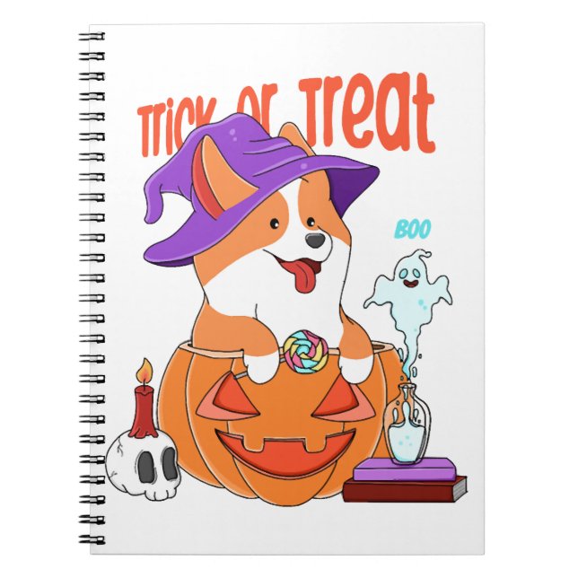 Cuaderno Corgi Halloween (Frente)