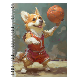 Cuaderno Corgi Jugando Baloncesto