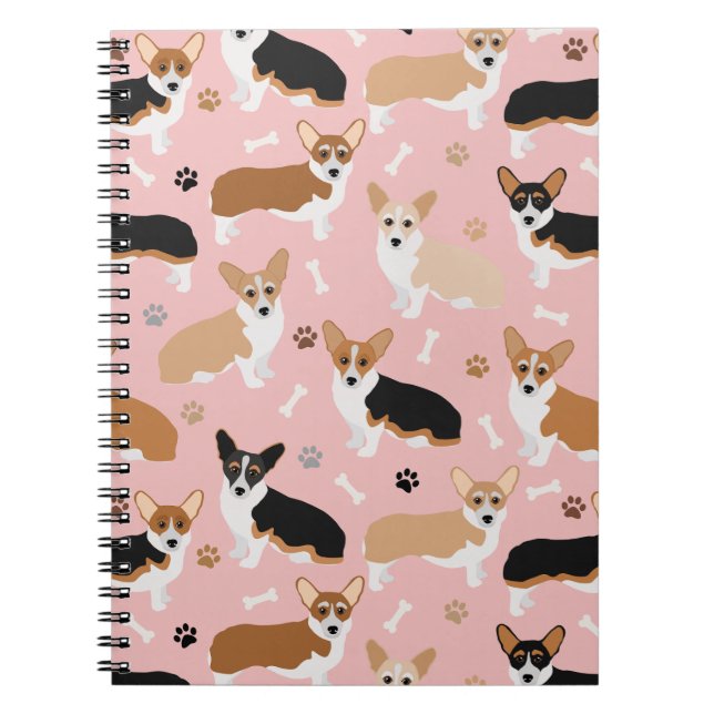 Cuaderno Corgi Perro Paws and Bones (Frente)