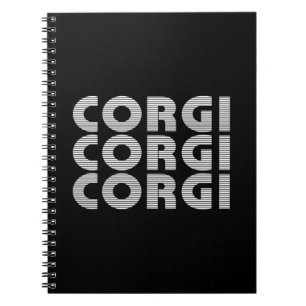 Cuaderno Corgi Texto blanco moderno