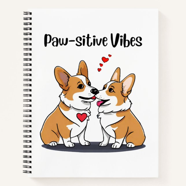Cuaderno Corgis Vibes enamorados (Anverso)