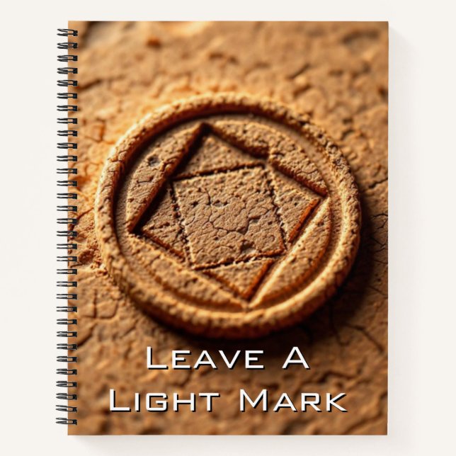 Cuaderno Cork Stamp Impression | Organic Geometric Seal (Anverso)