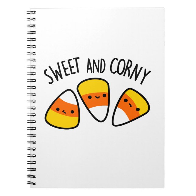 Cuaderno Corn Kernels Pun Dulce Y Corny Gracioso (Frente)