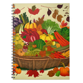 Cuaderno Cornucopia llena de verduras