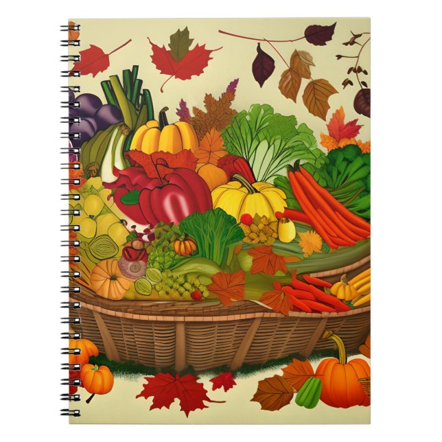 Cuaderno Cornucopia llena de verduras (Frente)