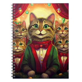 Cuaderno Coro de Navidades de gatos de Tabby