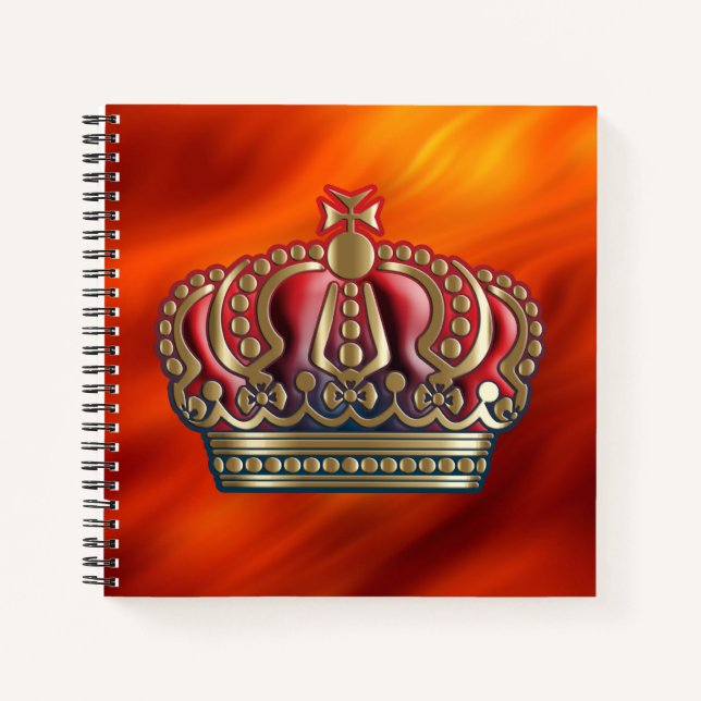 Cuaderno Corona Cruz Real - Oro Azul Rojo (Anverso)