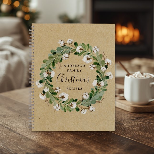 Cuaderno Corona de algodón Kraft rústica Receta familiar de (Subido por el creador)