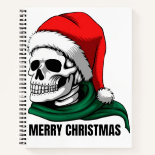 Cuaderno Corona de cráneo gótico con rosas rojas – Estilo o
