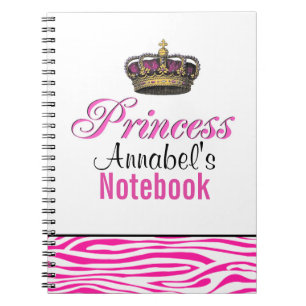 Cuaderno Corona de la princesa en rosas fuertes