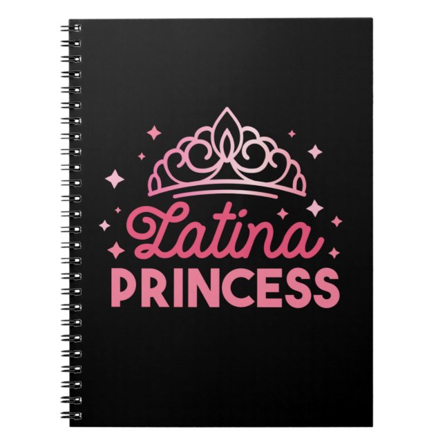 Cuaderno Corona de la princesa latina rosada (Frente)