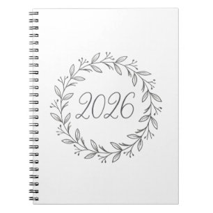 Cuaderno Corona de Laurel Minimalista 2026