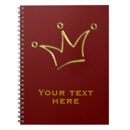 Cuaderno Corona Dorada Divertida - lujo real 1