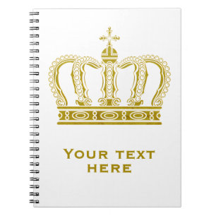 Cuaderno Corona Dorada - lujo real