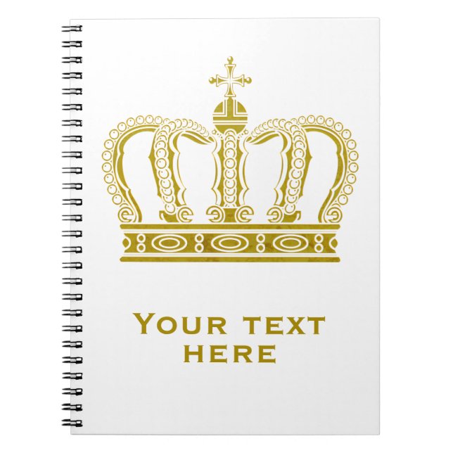 Cuaderno Corona Dorada - lujo real (Frente)
