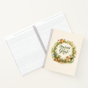 Cuaderno Corona floral de acuarela botánica Inspirational