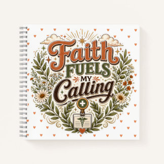 Cuaderno Corona Rústica Atención Médica Cristiana Enfermera