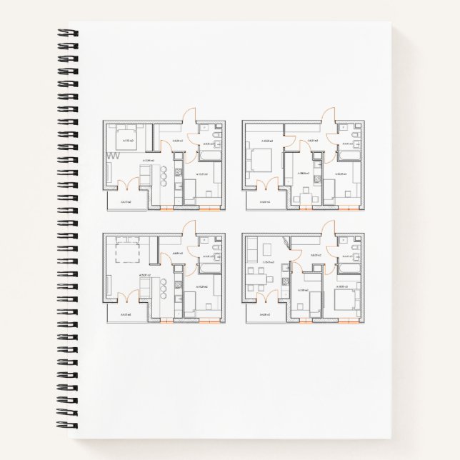 Cuaderno corporativo con plano azul (Anverso)